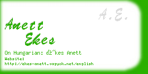 anett ekes business card